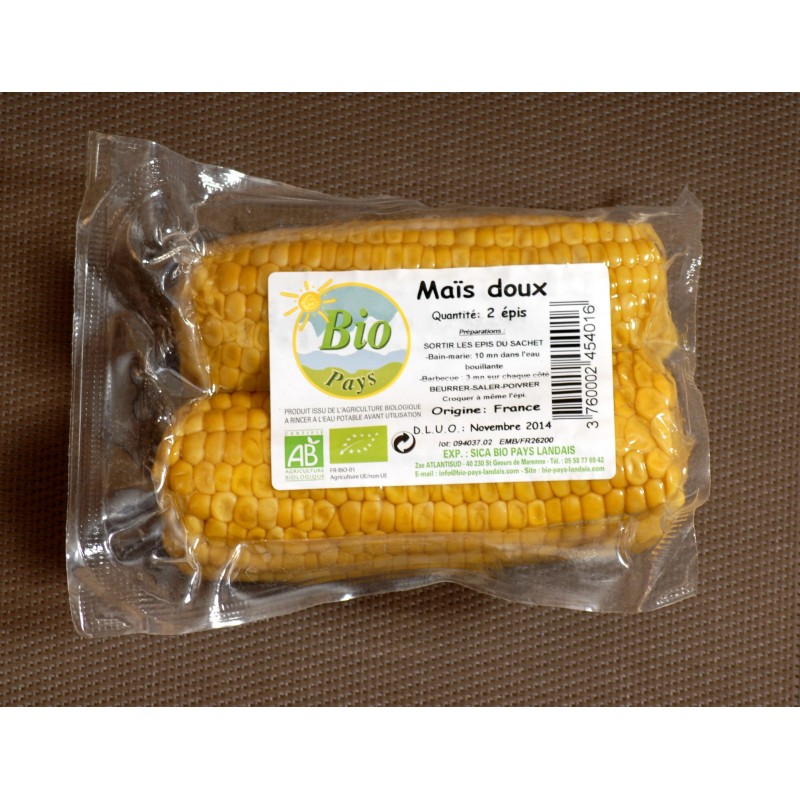 Maïs doux sous vide bio (400 g) - Image du produit