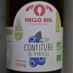 Etiquette Confiture de Myrtilles Bio ( 300 g )