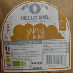 Graines de Lin Bio Doré (500 g) - Image du produit