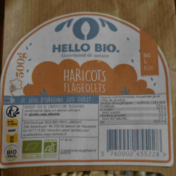 Haricots sec Flageolets Bio (500 g) - Image du produit