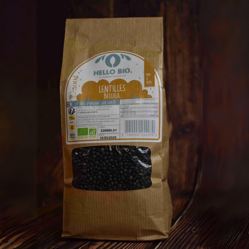 Lentille Beluga Noire Bio (500 g)